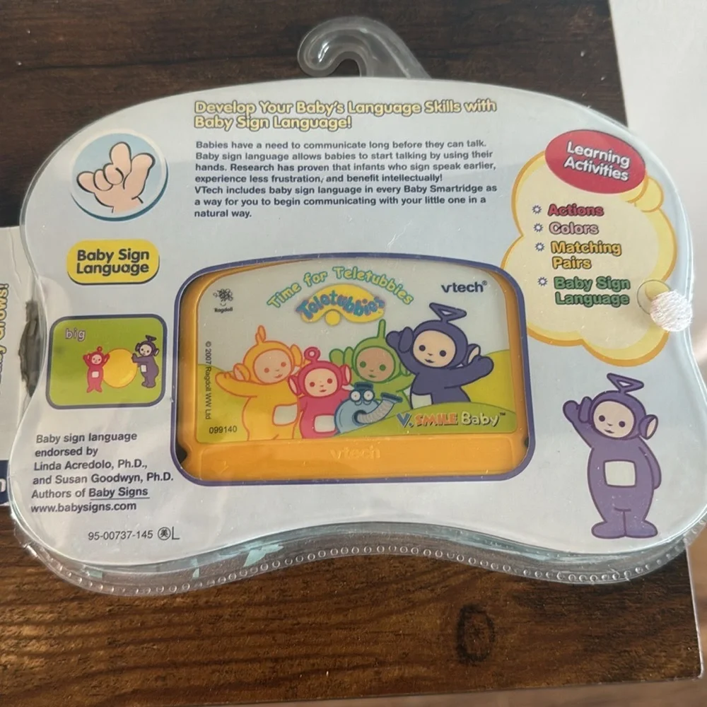 Teletubbies Time for Teletubbies Vtech V.Smile Baby Game Cartridge Learning New